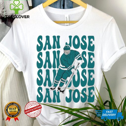 San Jose Sharks NHL ice hockey player cartoon shirt