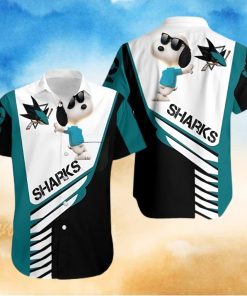 San Jose Sharks Snoopy Dancing Vintage Hawaiian Shirt