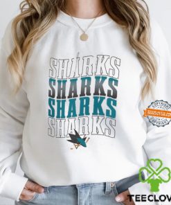 San Jose Sharks Starter Four Team Name Logo Shirt