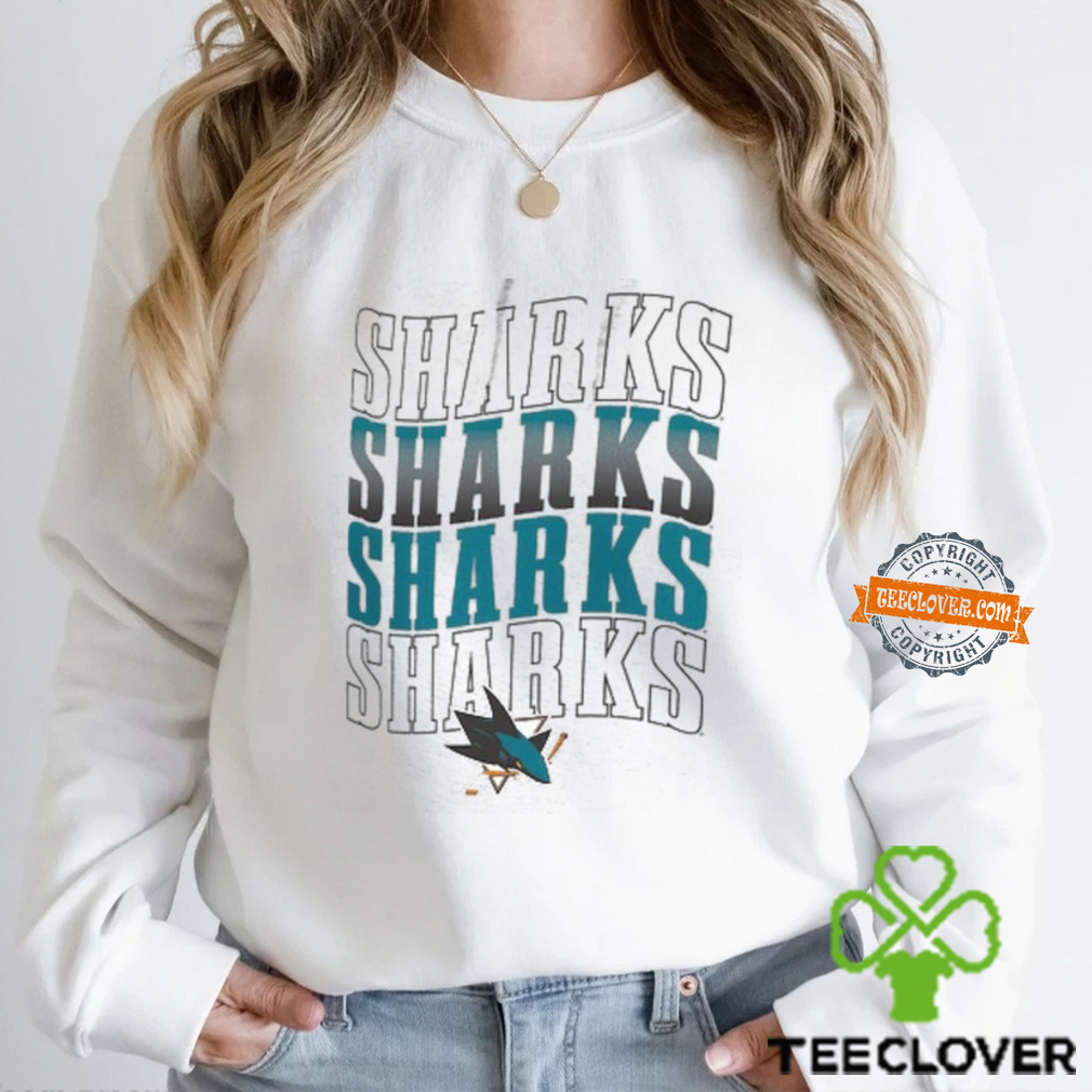 San Jose Sharks Starter Four Team Name Logo Shirt San Jose Sharks Starter Four Team Name Logo Shirt