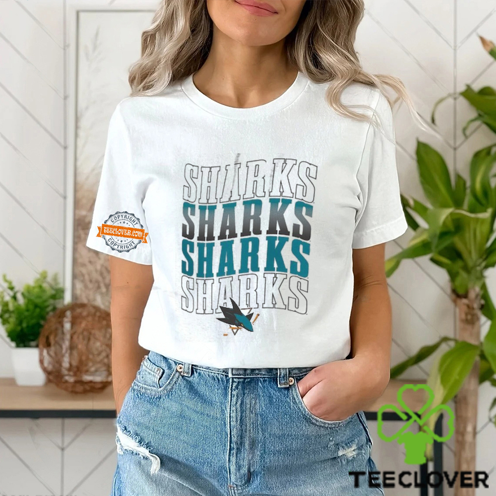 San Jose Sharks Starter Four Team Name Logo Shirt San Jose Sharks Starter Four Team Name Logo Shirt