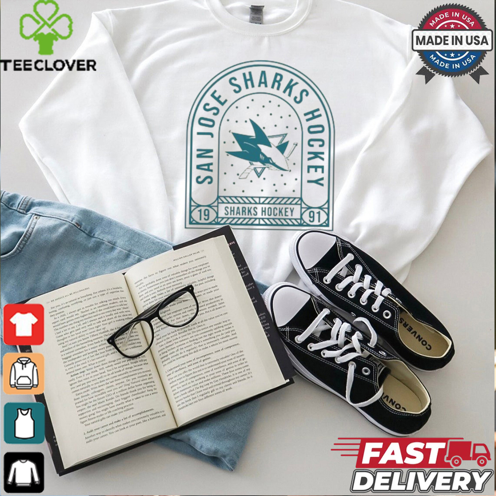 San Jose Sharks Uphill Stained Glass T Shirt San Jose Sharks Uphill Stained Glass T Shirt