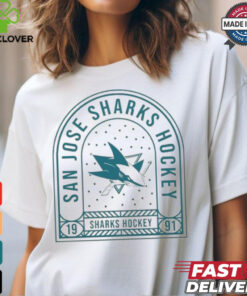 San Jose Sharks Uphill Stained Glass T Shirt