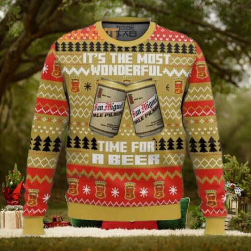 San Miguel UK beer Ugly Christmas Sweater – Fun Holiday Beer Lover Sweater