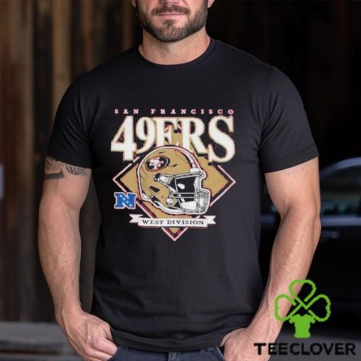San francisco 49ers new era red bold helmet shirt
