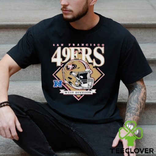 San francisco 49ers new era red bold helmet shirt
