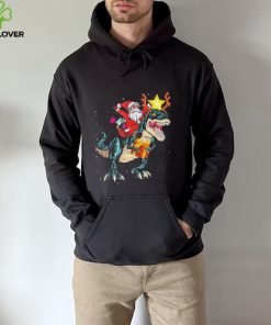 Sana Riding Dinosaur Rex Chrismas Pary Boys Shirt