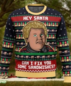 Sandwiches For Santa Bad Santa Ugly Christmas Sweater