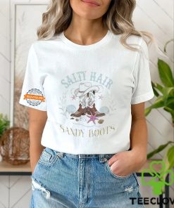 Sandy Boots Salty Hair Summer Time Vibes Shirt