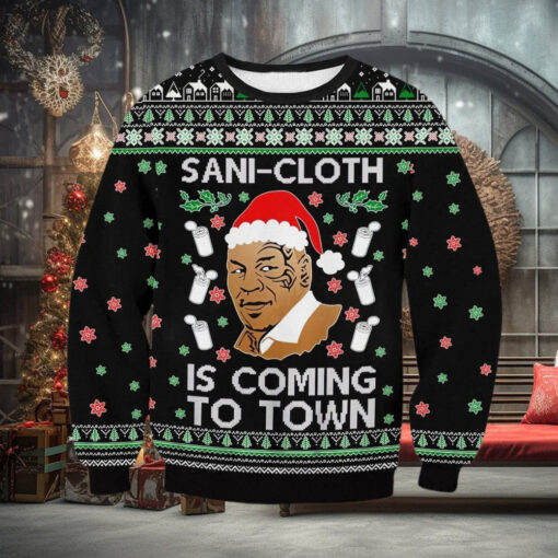 Sani Cloth Is Coming To Town Ugly Sweater