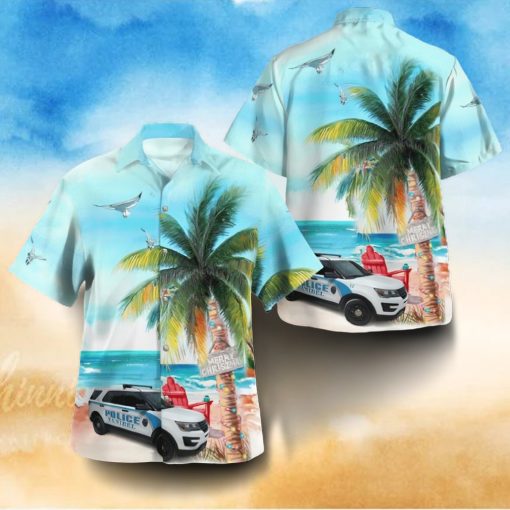 Sanibel Lee County Florida Sanibel Police Department Ford Police Interceptor Utility Hawaiian Shirt