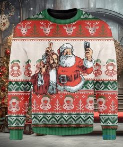 Santa And Jesus Christmas Personalized Unisex 3D Ugly Sweater