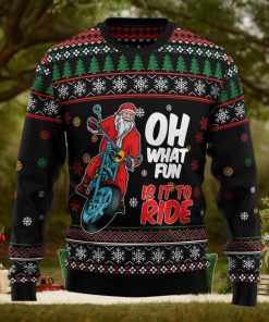 Santa And Motor Ugly Christmas Sweater Thankgiving Gift Men Women