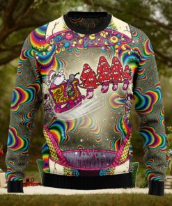Santa And Mushroom Ugly Christmas Sweater Thankgiving Gift Men Women