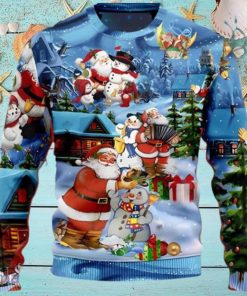 Santa And Snowman Best Friends Ugly Christmas Sweater Nice Gift For Everyone