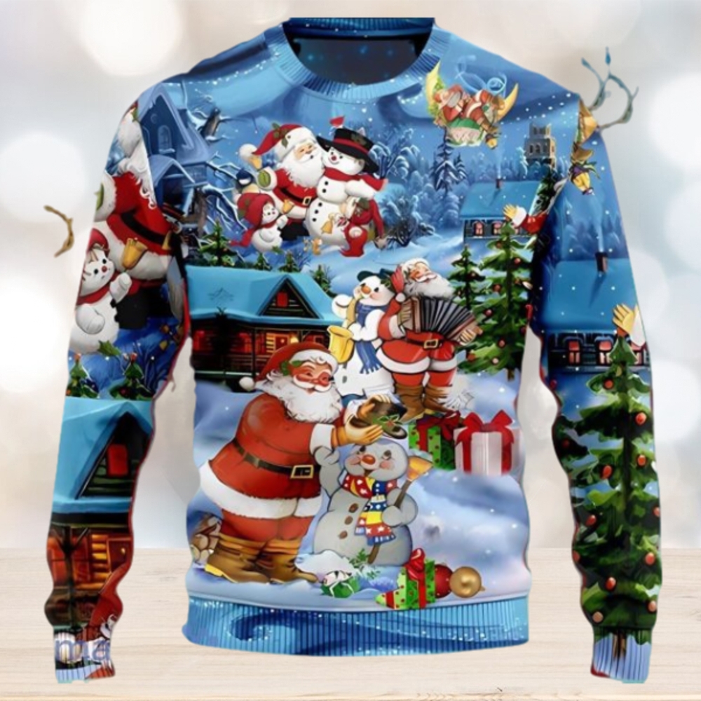 Santa And Snowman Best Friends Ugly Christmas Sweater Nice Gift For Everyone Santa And Snowman Best Friends Ugly Christmas Sweater Nice Gift For Everyone