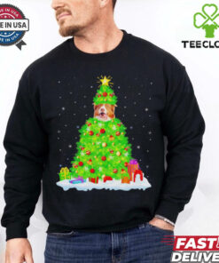 Santa Australian Shepherd Dog Christmas tree shirt
