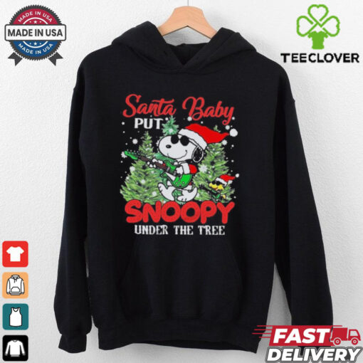 Santa Bay Put Snoopy Under The Tree shirt