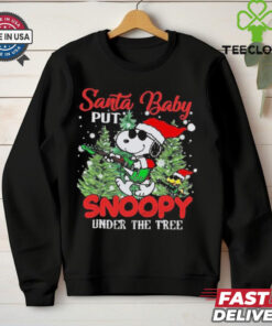 Santa Bay Put Snoopy Under The Tree shirt