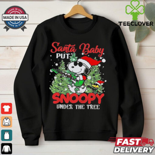 Santa Bay Put Snoopy Under The Tree shirt