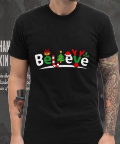 Santa Believe Christmas Boys Kids Girls Xmas Tree Men Women Shirt