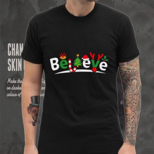 Santa Believe Christmas Boys Kids Girls Xmas Tree Men Women Shirt