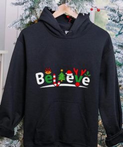 Santa Believe Christmas Boys Kids Girls Xmas Tree Men Women Shirt