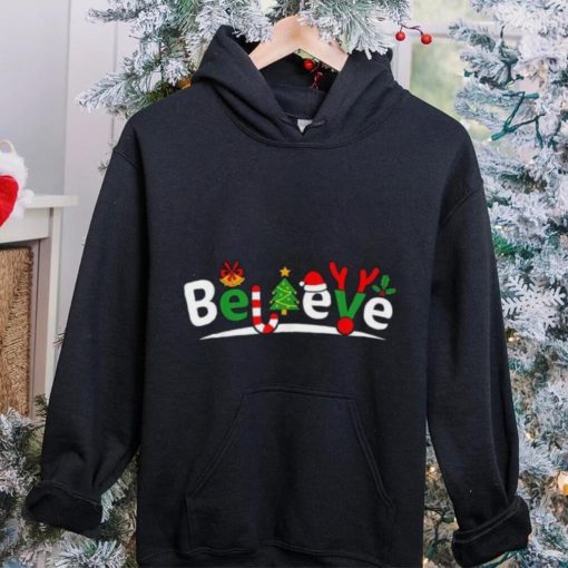 Santa Believe Christmas Boys Kids Girls Xmas Tree Men Women Shirt