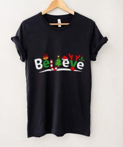 Santa Believe Christmas Boys Kids Girls Xmas Tree Men Women Shirt