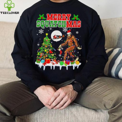 Santa Bigfoot Merry Squatchmas Christmas hoodie, sweater, longsleeve, shirt v-neck, t-shirt