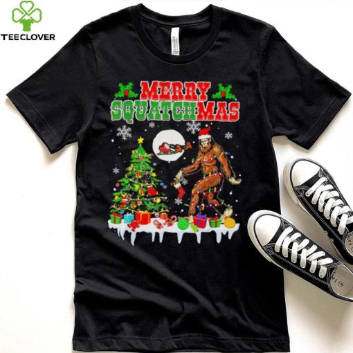 Santa Bigfoot Merry Squatchmas Christmas hoodie, sweater, longsleeve, shirt v-neck, t-shirt