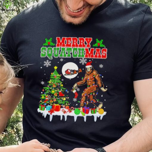 Santa Bigfoot Merry Squatchmas Christmas hoodie, sweater, longsleeve, shirt v-neck, t-shirt