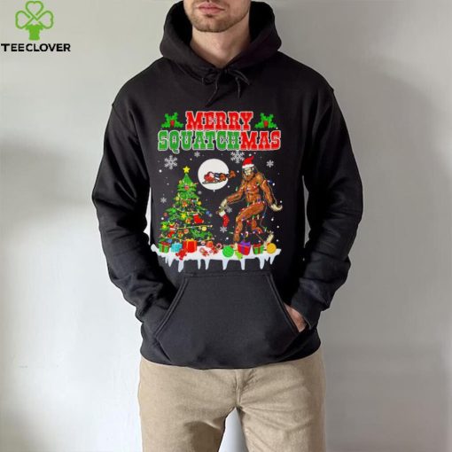 Santa Bigfoot Merry Squatchmas Christmas hoodie, sweater, longsleeve, shirt v-neck, t-shirt