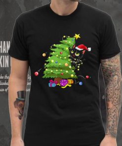 Santa Black Cat Tangled Up In Christmas Tree Lights India Shirt 4 Santa Black Cat Tangled Up In Christmas Tree Lights India Shirt