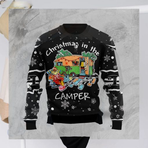 Santa Camping Gift For Christmas   Christmas Unisex Crewneck Sweater