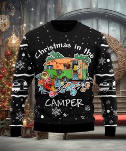 Santa Camping Ugly Christmas Sweater Gift Men Women