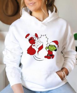 Santa Charlie Brown and Lucy Van Pelt Grinch Christmas t shirt