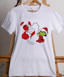 Santa Charlie Brown and Lucy Van Pelt Grinch Christmas t shirt