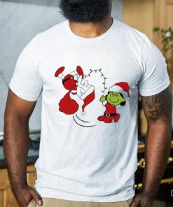Santa Charlie Brown and Lucy Van Pelt Grinch Christmas t shirt