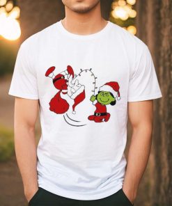 Santa Charlie Brown and Lucy Van Pelt Grinch Christmas t shirt