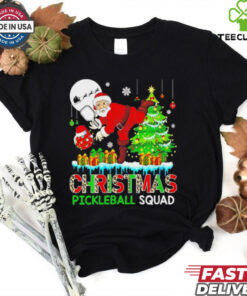 Santa Christmas Pickleball Squad Tee Shirt