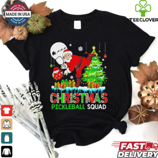 Santa Christmas Pickleball Squad Tee Shirt