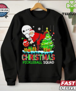 Santa Christmas Pickleball Squad Tee Shirt