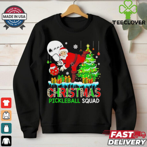 Santa Christmas Pickleball Squad Tee Shirt