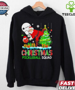 Santa Christmas Pickleball Squad Tee Shirt