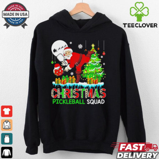 Santa Christmas Pickleball Squad Tee Shirt
