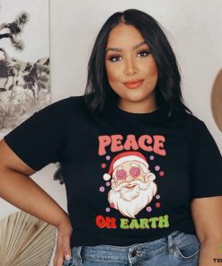 Santa Christmas peace on earth shirt