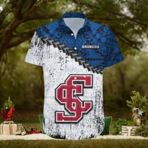 Santa Clara Broncos Hawaii Shirt Grunge Polynesian Tattoo – NCAA