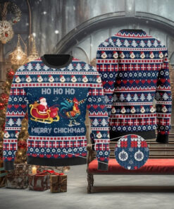 Santa Claus And Chicken Ugly Sweater