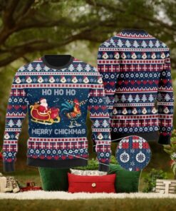 Santa Claus And Chicken Ugly Sweater